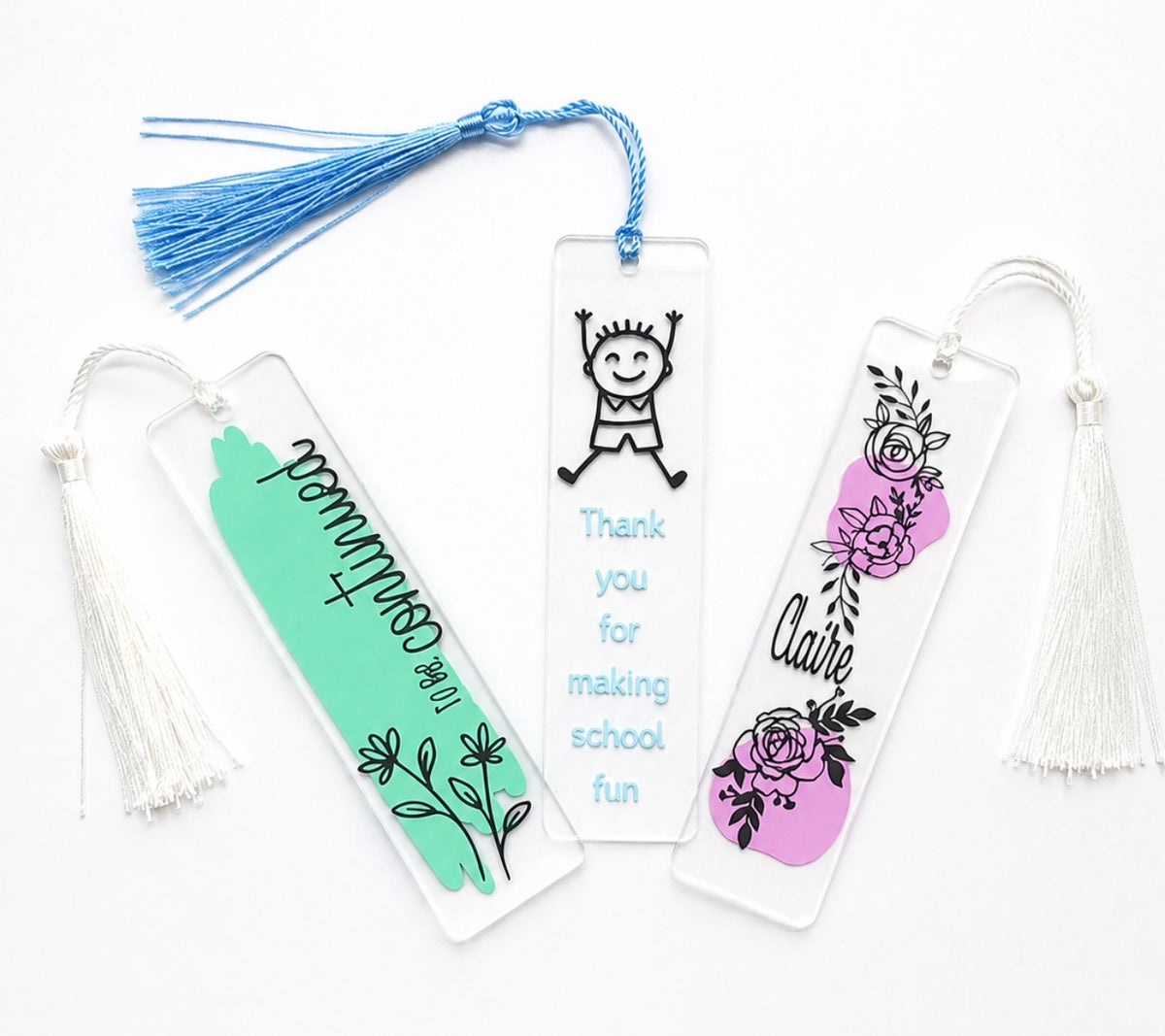 Personalised Acrylic Bookmark – Custom Name & Design