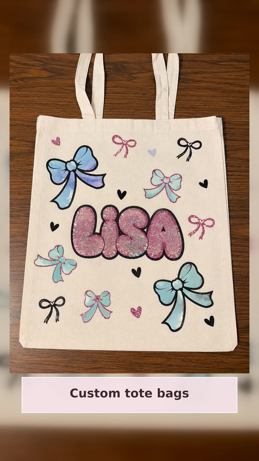 Personalised Tote Bag- Custom Name &Design